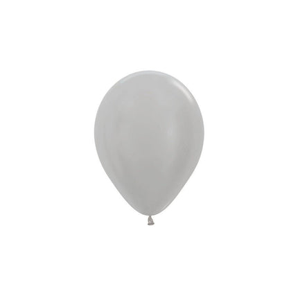 Ballonnen Pearl Silver 12cm 50st van Sempertex koop je bij Partywinkel