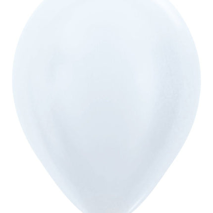Ballonnen Pearl White 30cm 12st van Sempertex koop je bij Partywinkel