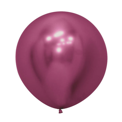 Ballonnen Reflex Fuchsia 61cm 3st van Sempertex koop je bij Partywinkel