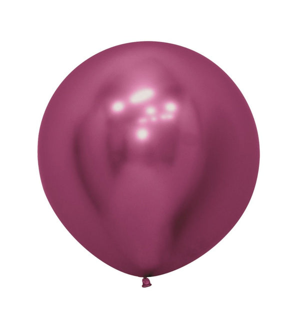 Ballonnen Reflex Fuchsia 61cm 3st van Sempertex koop je bij Partywinkel
