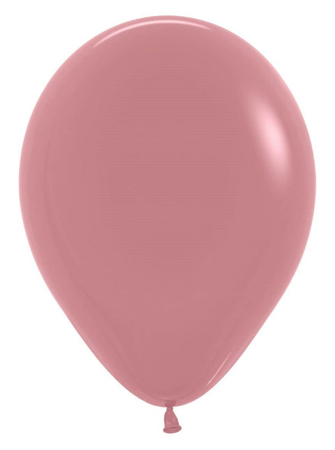 Ballonnen Rosewood 30cm 12st van Sempertex koop je bij Partywinkel