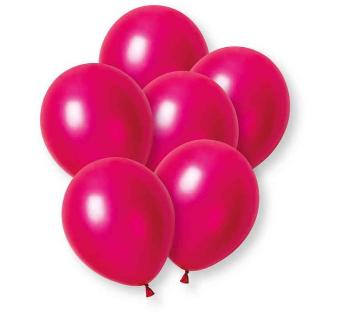 Ballonnen Roze Fuchsia 30cm 8st van Unique koop je bij Partywinkel