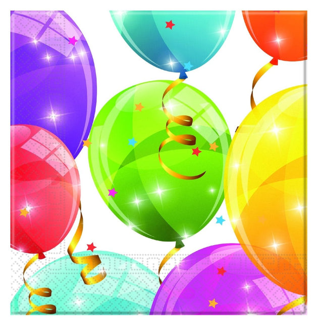 Ballonnen Servetten Party 33cm 20st van Procos koop je bij Partywinkel