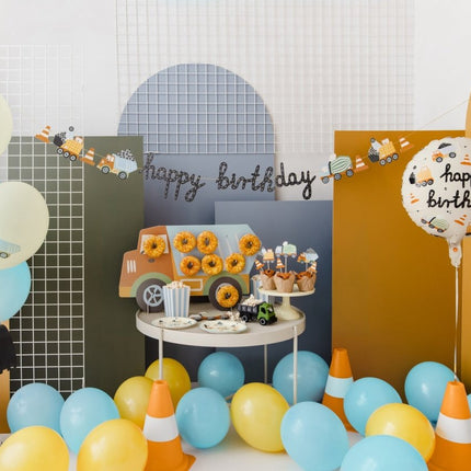 Ballonnen Set Bouwvoertuigen 30cm 6st van Partydeco koop je bij Partywinkel