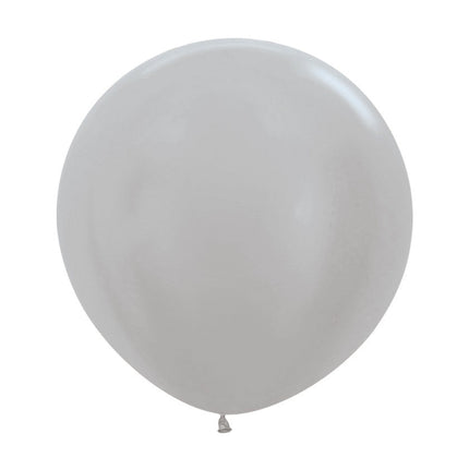 Ballonnen Silver 61cm 10st van Sempertex koop je bij Partywinkel