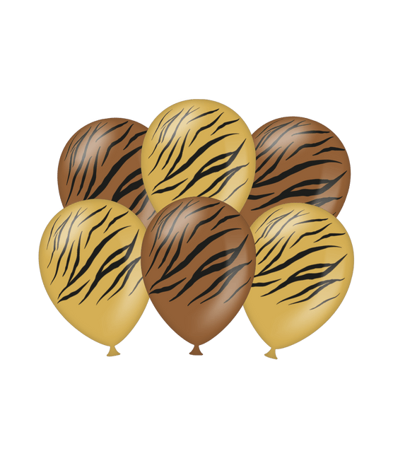 Ballonnen Tijger 30cm 6st van Paper Dreams koop je bij Partywinkel