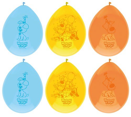Ballonnen Woezel & Pip 30cm 6st van Haza Witbaard koop je bij Partywinkel