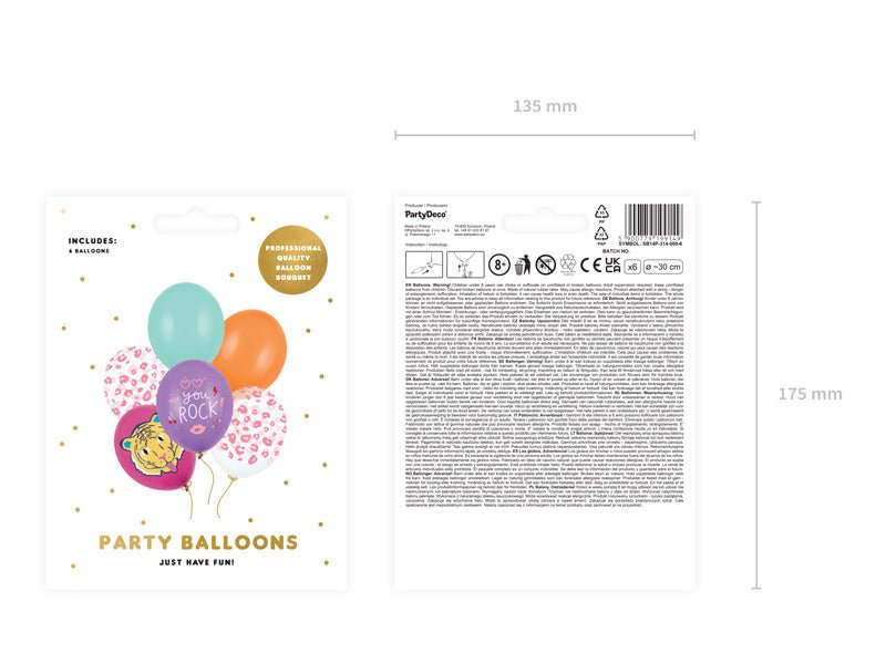 Ballonnen You Rock Mix 30cm 6st van Partydeco koop je bij Partywinkel