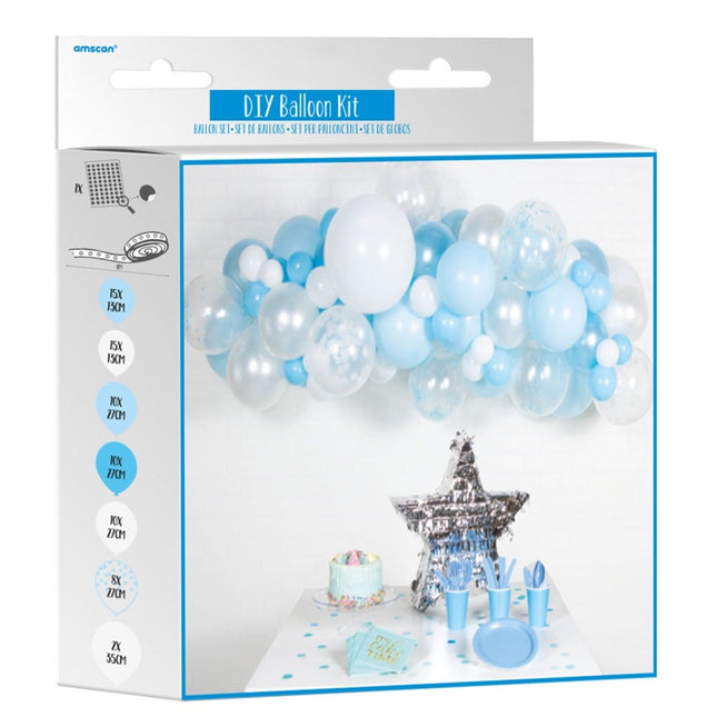 Ballonnenboog Lichtblauw Wit van Riethmueller koop je bij Partywinkel