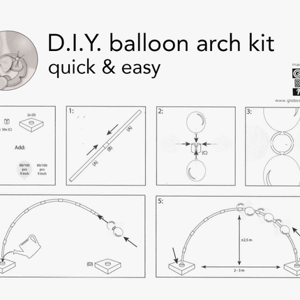 Ballonnenboog Zelf Maken Set 3x2,5m van WeFiesta koop je bij Partywinkel