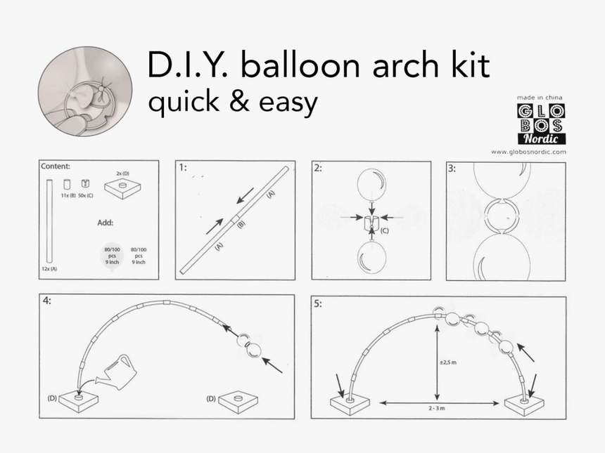Ballonnenboog Zelf Maken Set 3x2,5m van WeFiesta koop je bij Partywinkel