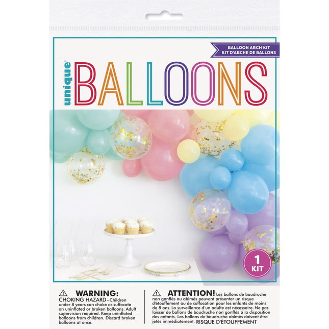Ballonnenboog Zelf Maken Set Pastel 2,43m van Unique koop je bij Partywinkel