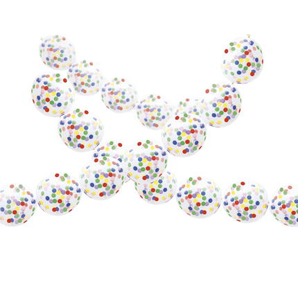 Ballonnenslinger Conffeti 30cm 15 delig van Unique koop je bij Partywinkel