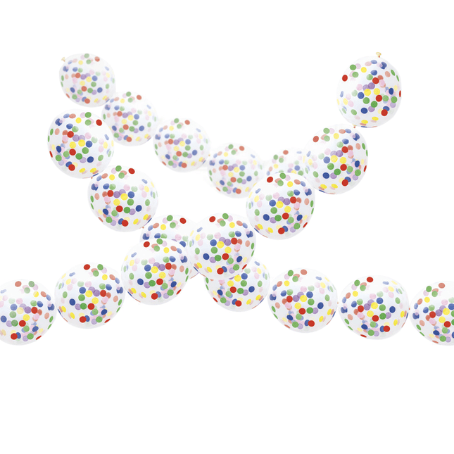 Ballonnenslinger Conffeti 30cm 15 delig van Unique koop je bij Partywinkel