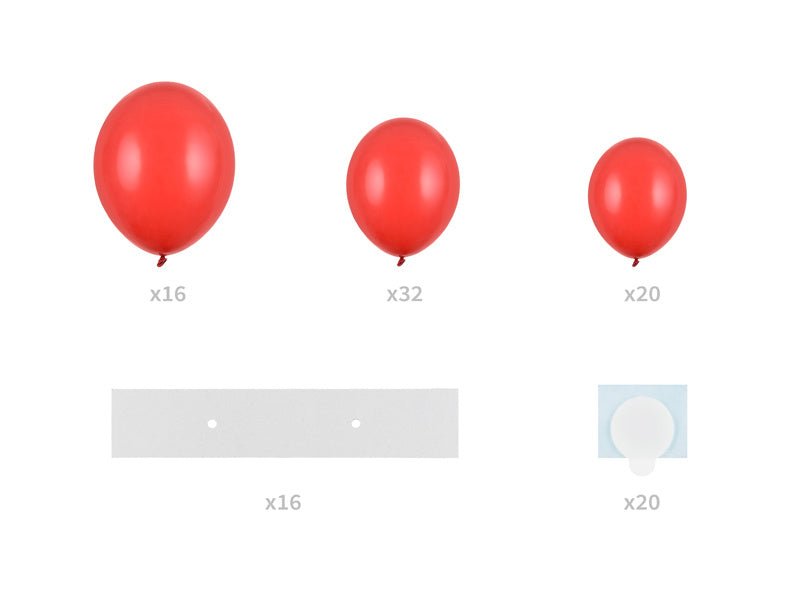 Balloonboog Hart Rood 5 delig van Partydeco koop je bij Partywinkel