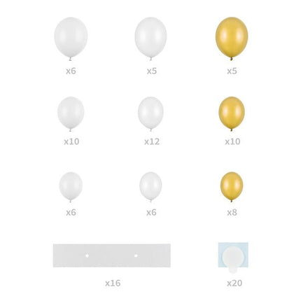 Balloonboog Hart Wit 11 delig van Partydeco koop je bij Partywinkel