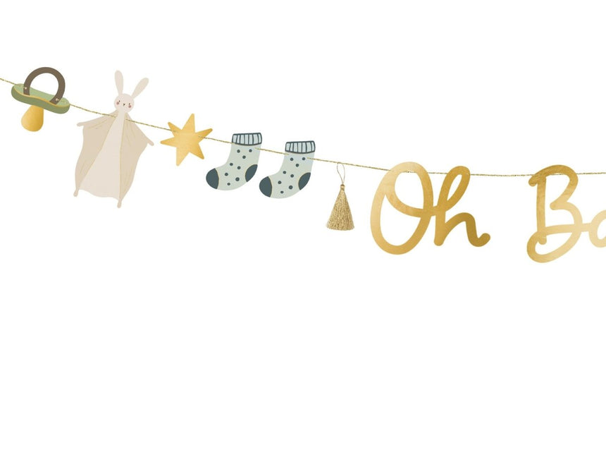 Banner Oh Baby 2,5m van Partydeco koop je bij Partywinkel