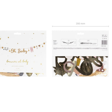 Banner Oh Baby 2,5m van Partydeco koop je bij Partywinkel