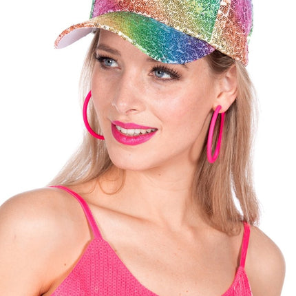 Regenboog Pet Baseball van Wilbers & Wilbers koop je bij Partywinkel