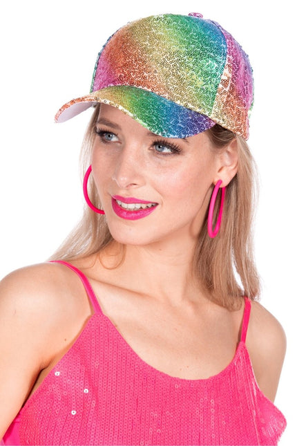 Regenboog Pet Baseball van Wilbers & Wilbers koop je bij Partywinkel