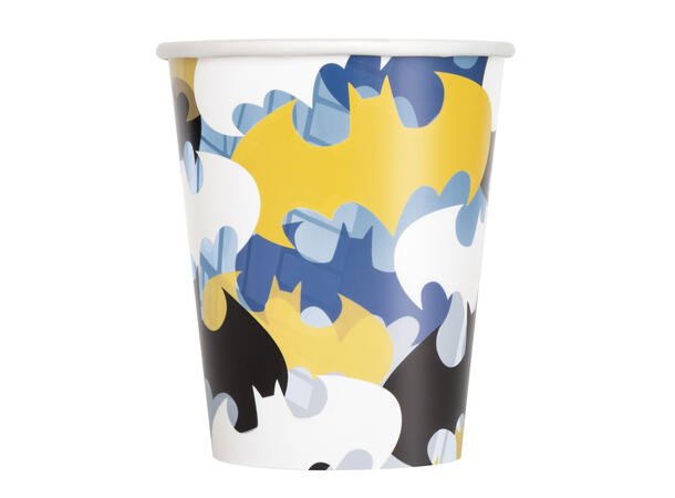 Batman Bekers Gekleurd 266ml 8st van Unique koop je bij Partywinkel
