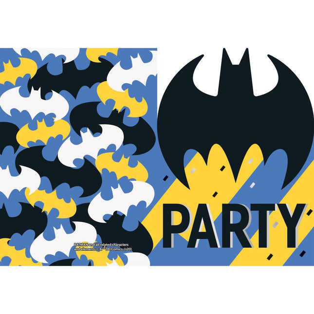 Batman Uitnodigingen 14cm 8st van Unique koop je bij Partywinkel