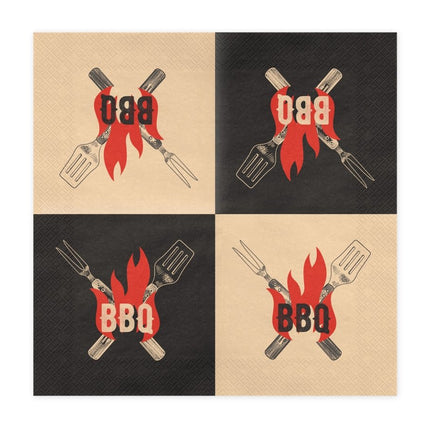 BBQ Servetten 33x33 cm van Partydeco koop je bij Partywinkel