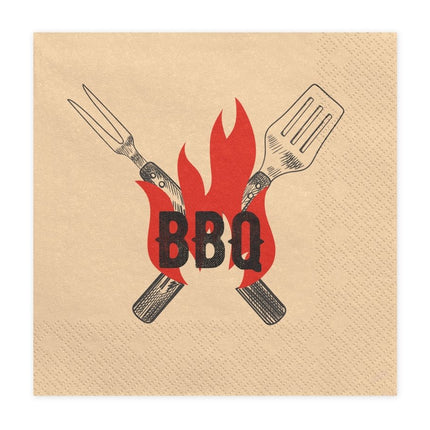 BBQ Servetten 33x33 cm van Partydeco koop je bij Partywinkel