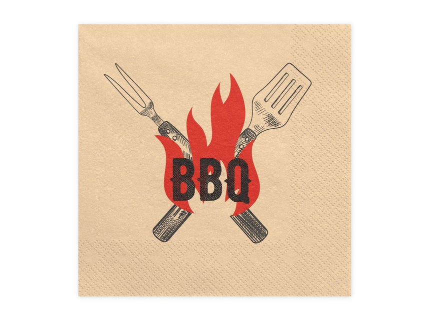 BBQ Servetten 33x33 cm van Partydeco koop je bij Partywinkel