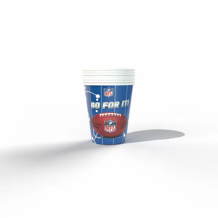 NFL Cups, Blue and Red, 250 ml, Set of 6