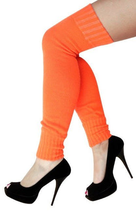 Beenwarmers Lang Fluor Oranje van PartyXplosion koop je bij Partywinkel