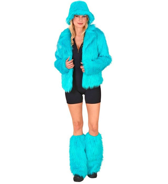 Beenwarmers Pluche Turquoise van Widmann koop je bij Partywinkel