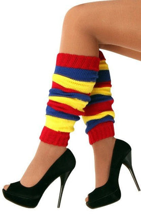 Beenwarmers Rood/Geel/Blauw van PartyXplosion koop je bij Partywinkel
