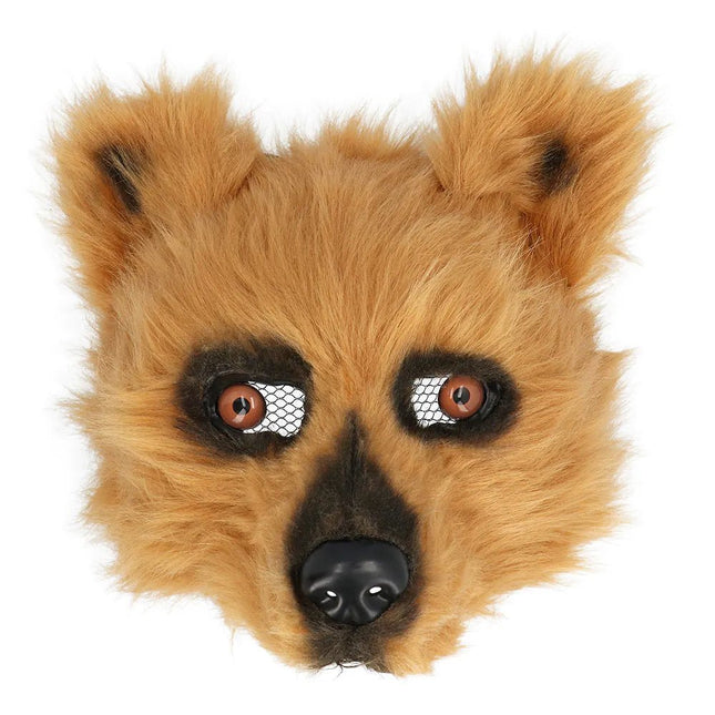 Beer Masker Bruin Pluche van Boland koop je bij Partywinkel