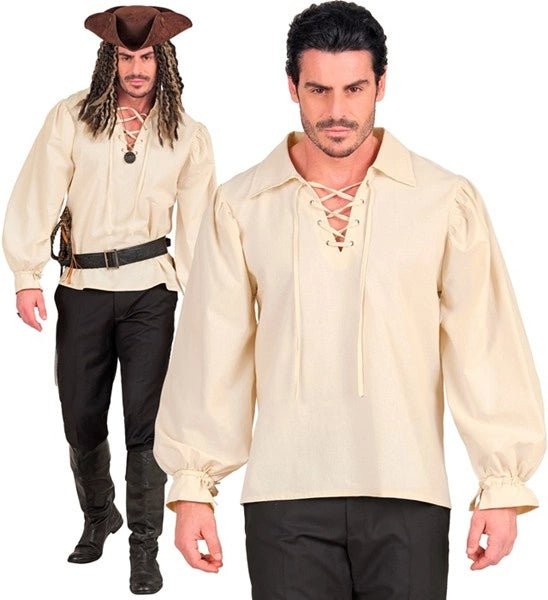 BEIGE HISTORISCH KARAKTER SHIRT van Widmann koop je bij Partywinkel