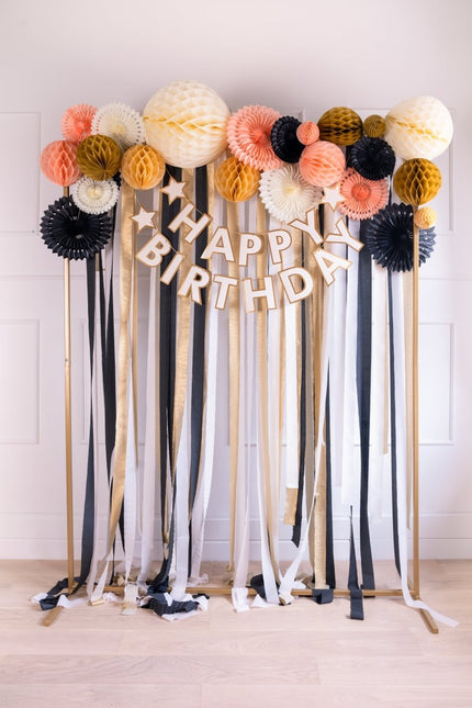 Beige Lint 30cm 3st van Partydeco koop je bij Partywinkel