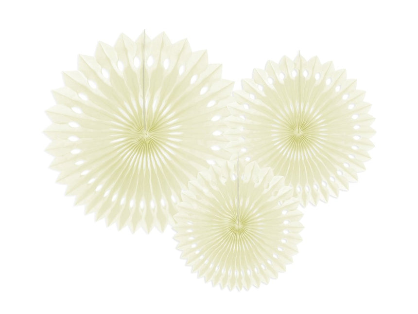 Beige Lint 30cm 3st van Partydeco koop je bij Partywinkel