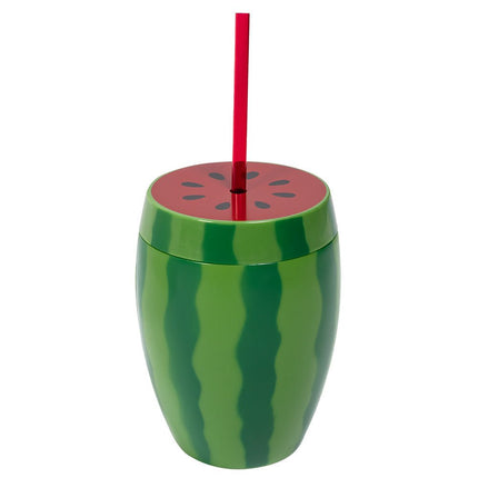 Beker Met Rietje Watermeloen van Boland koop je bij Partywinkel