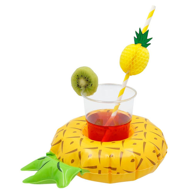 Bekerhouder Ananas Opblaasbaar 20cm van Boland koop je bij Partywinkel