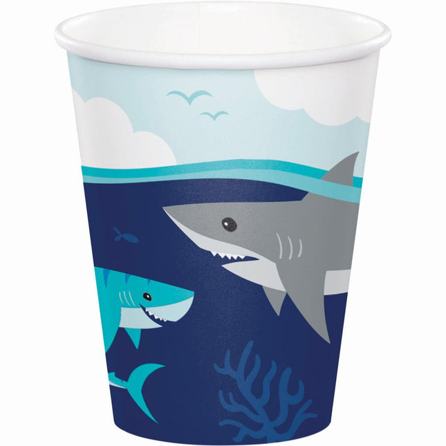 Bekers Haai 256ml 8st van Creative Converting koop je bij Partywinkel