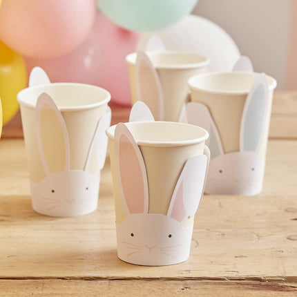 Bekers Konijn 8st van Ginger Ray koop je bij Partywinkel