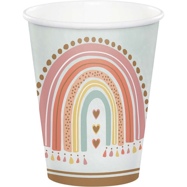 Bekers Regenboog 8st van Creative Converting koop je bij Partywinkel