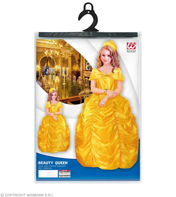 Belle En Het Beest Jurk Geel Meisje van Widmann koop je bij Partywinkel