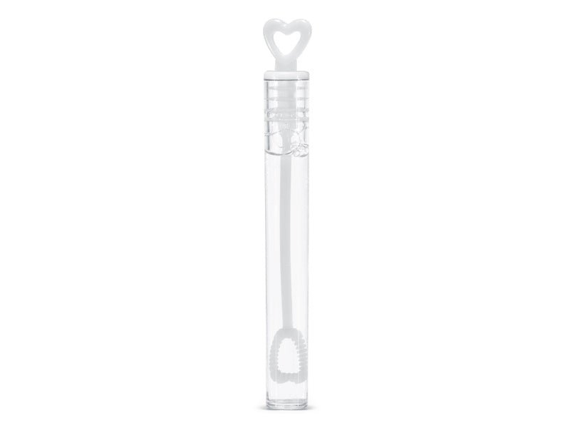 Bellenblaas Hart Wit 48st van Partydeco koop je bij Partywinkel