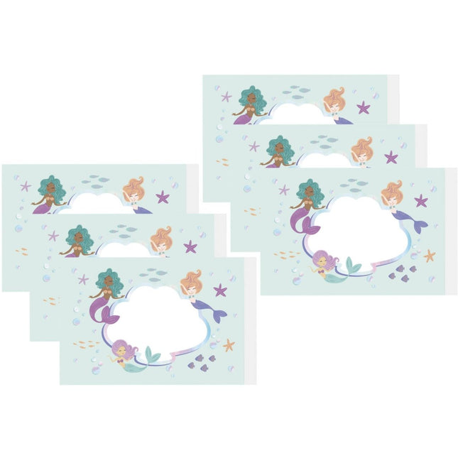 Zeemeermin Stickers 11cm 6st van Folat koop je bij Partywinkel