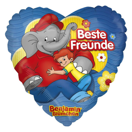 Benjamin Blümchen Heart-Shaped Balloon (Empty) 45 cm