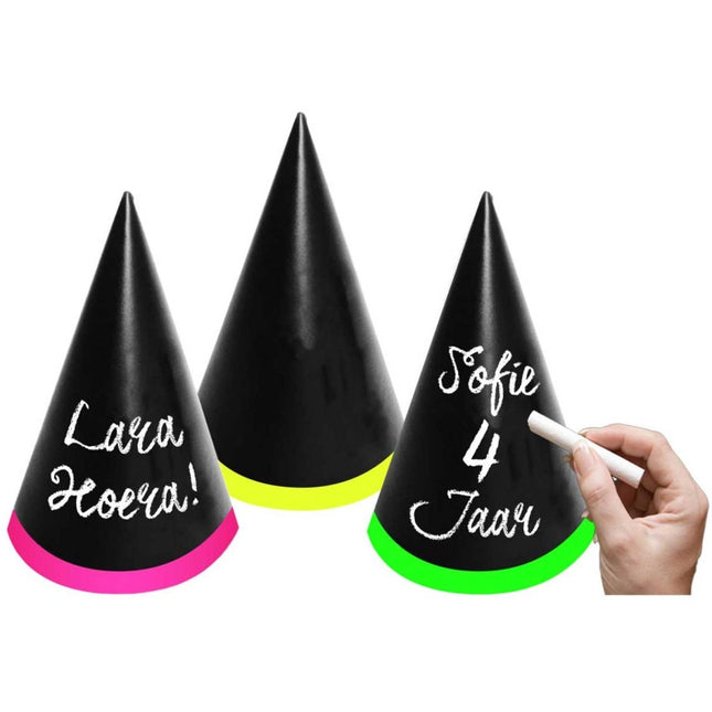 Beschrijfbare Feesthoedjes - 6 stuks van Folat koop je bij Partywinkel