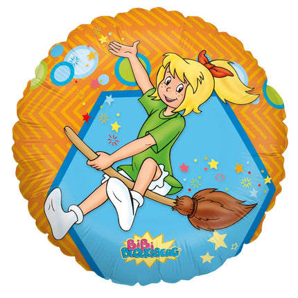 Bibi Blocksberg Round Empty Helium Balloon, 45 cm