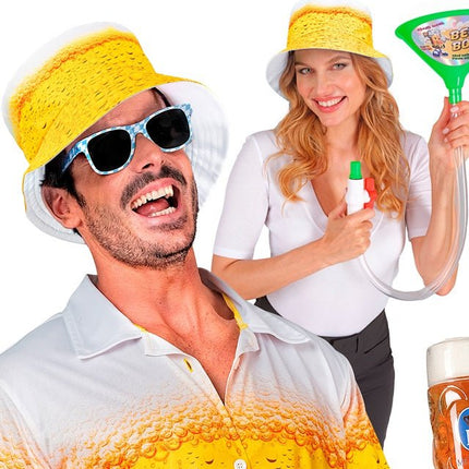 Bier Bucket Hat Geel van Widmann koop je bij Partywinkel