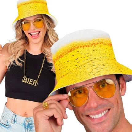 Bier Bucket Hat Geel van Widmann koop je bij Partywinkel